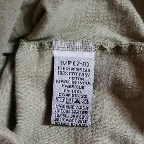 Kids Olive Hoodie with Graphic Sleeves - Picture 9 of 12